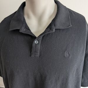 Banana Republic XXL Black Polo Shirt Classic Design Soft Fabric